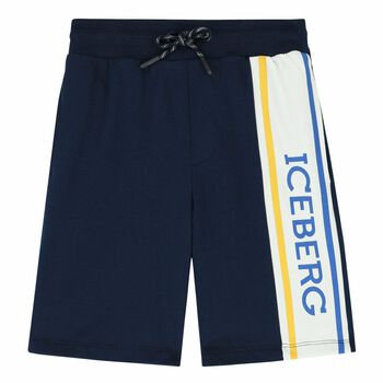 Boys Navy Logo Shorts