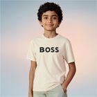 تيشيرت بالشعار باللون البيج, 2, hi-res