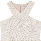 فستان جاكار أورجانزا للبنات باللون البيج, 1, hi-res