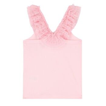 Girls Pink Tulle Top