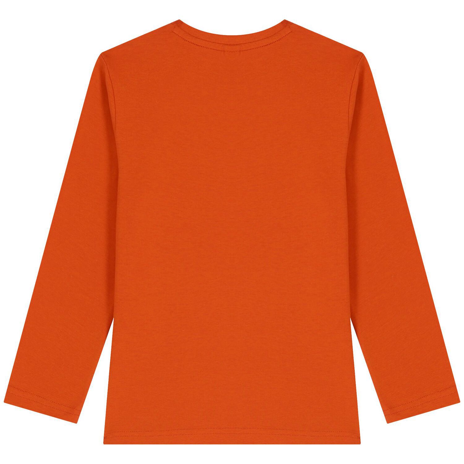 Boys Orange Logo Long Sleeve Top, 1, hi-res image number null