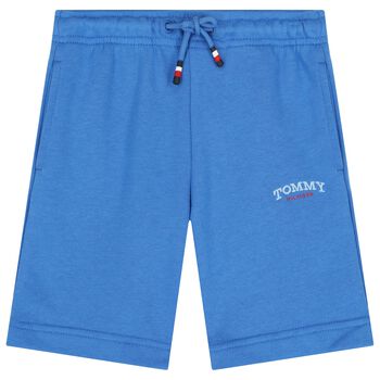 Boys Navy Blue Logo Shorts