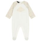 Ivory & Beige Whisper Barocco Babygrow Gift Set , 1, hi-res