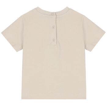Beige Teddy Logo T-Shirt