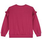 طقم بنطال بشعار وردي للفتيات الصغيرات, 1, hi-res