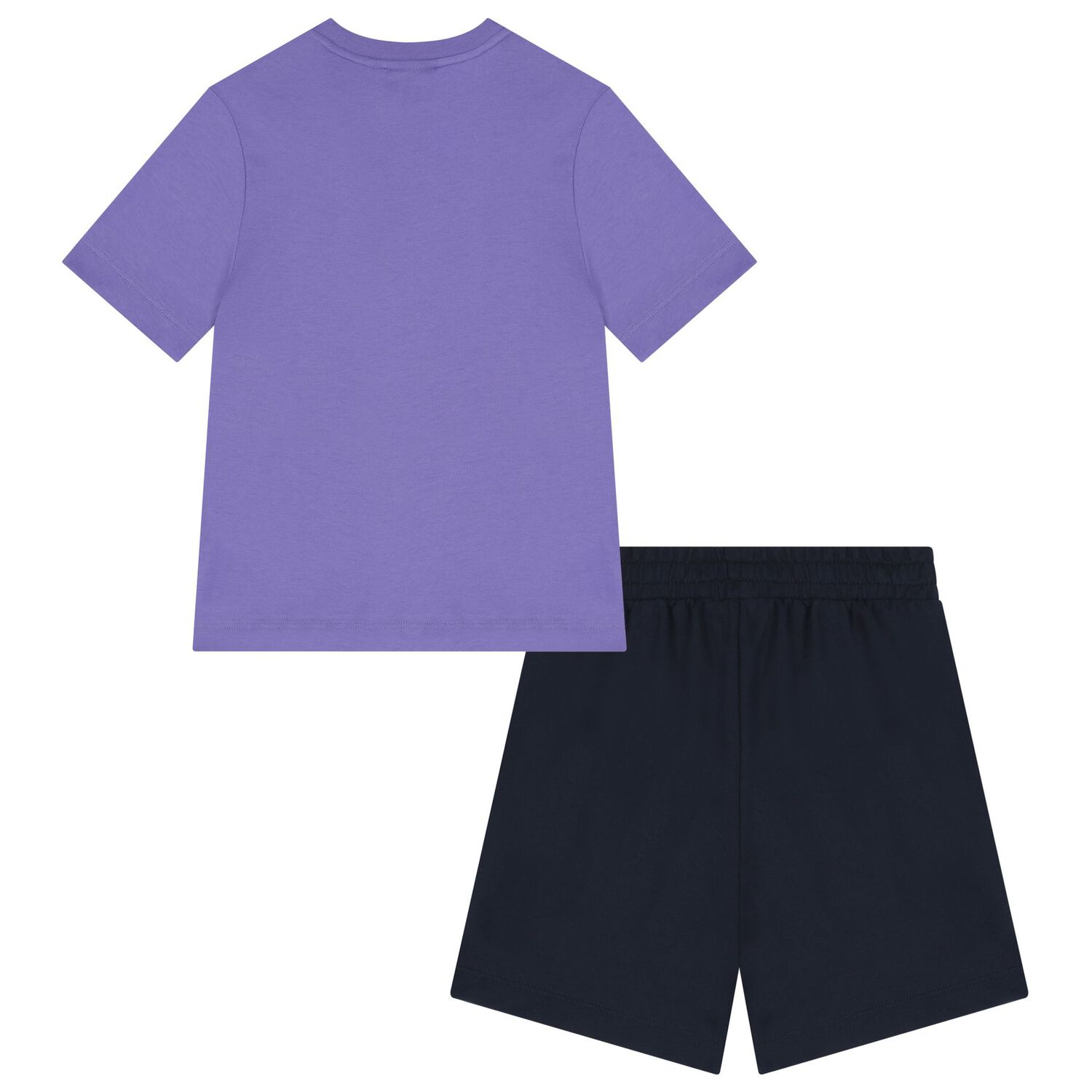 Boys Violet & Black Logo Shorts Set, 2, hi-res