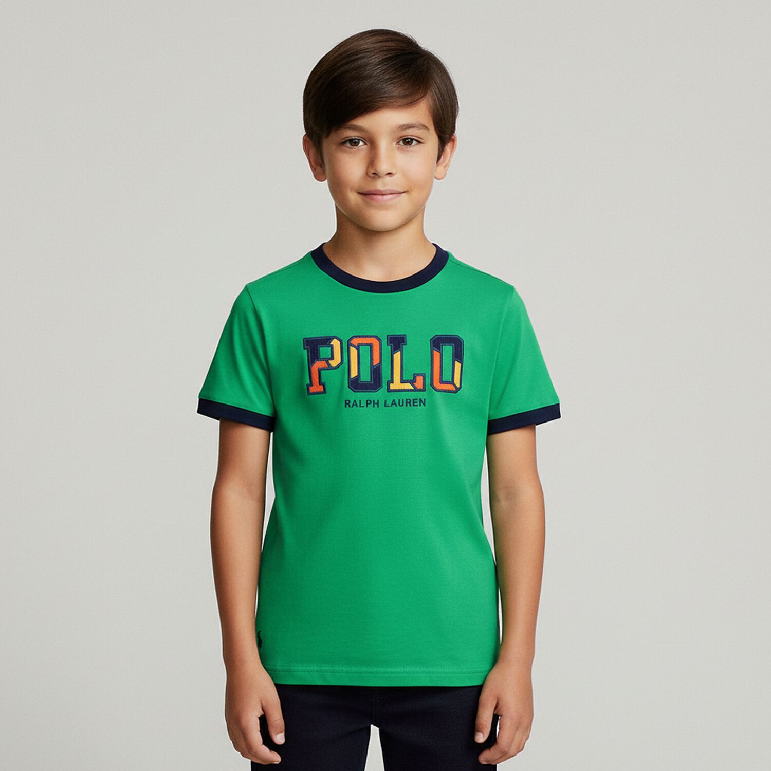 Boys Green Logo T-Shirt, 1, hi-res
