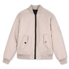 Boys Beige & Navy Blue Logo Reversible Jacket, 1, hi-res