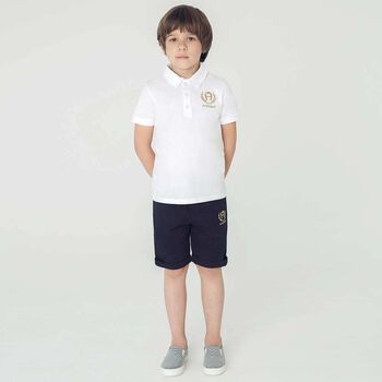 Boys Navy Logo Shorts