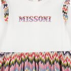 Younger Girls Multi-Coloured Zigzag Dress, 1, hi-res