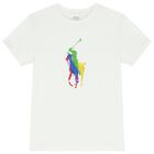 Boys White Polo T-Shirt, 1, hi-res