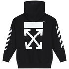 Black Logo Hooded Top, 1, hi-res