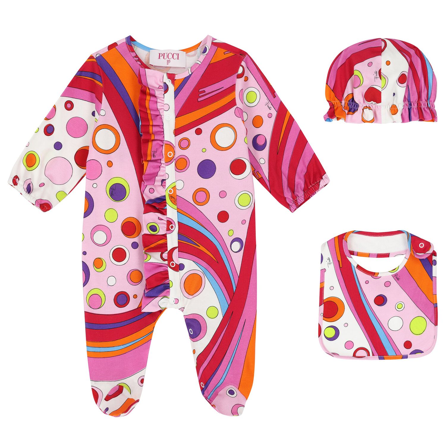 Baby Girls Multi-Coloured Fontane Babygrow Gift Set, 1, hi-res image number null