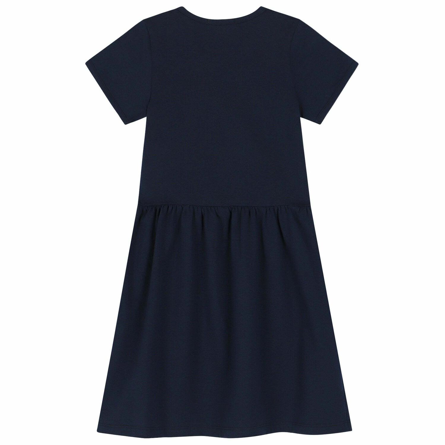 Girls Navy Blue Logo Dress, 1, hi-res