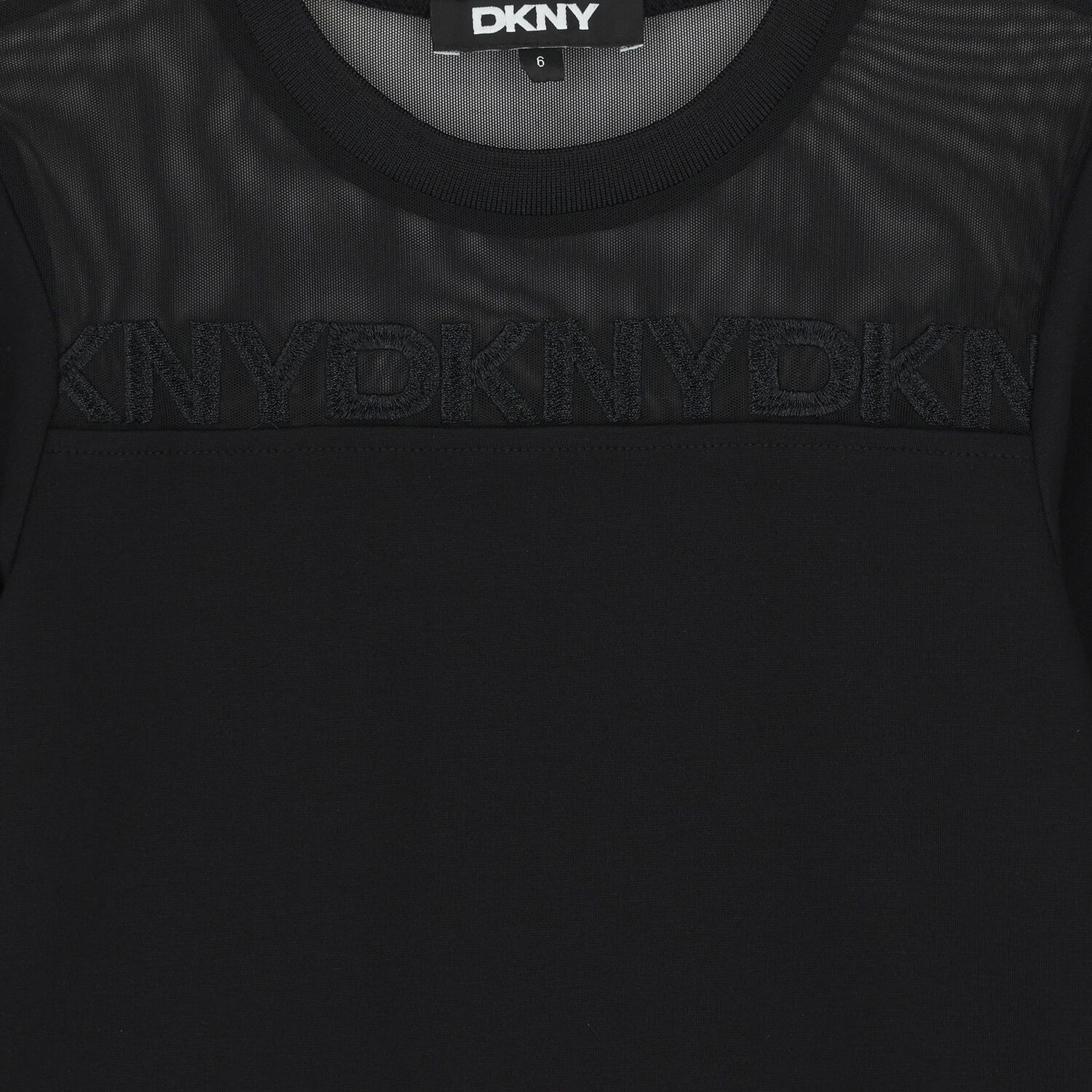 Girls Mini Me Black Logo Dress, 1, hi-res