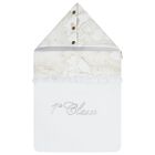 عش باللون أبيض وبيج مزين بشعار للرضع, 1, hi-res