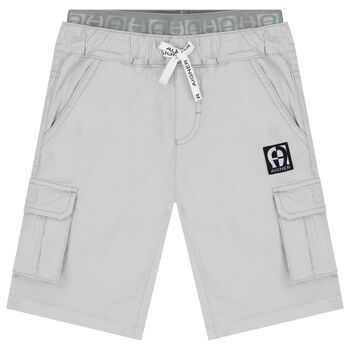 Boys Grey Logo Shorts