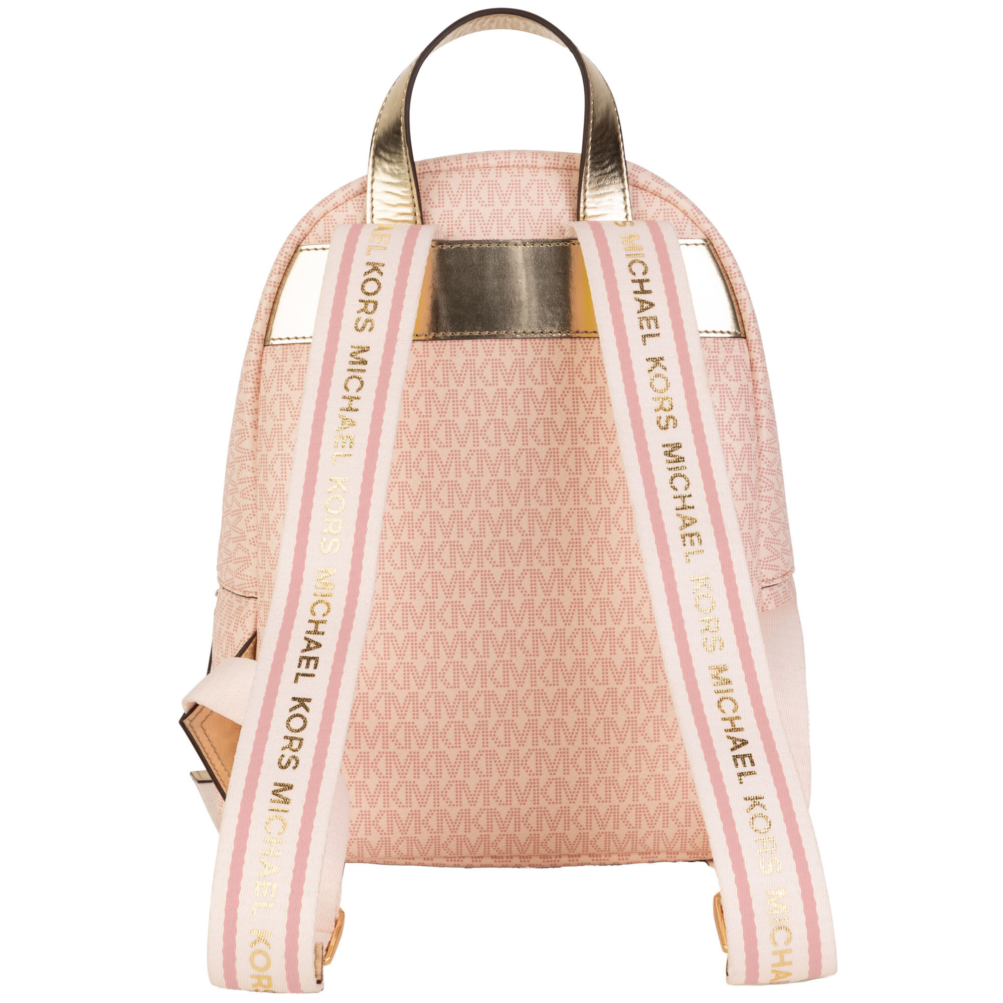 Michael kors metallic rose gold backpack shop