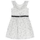 فستان بنات بطبعة الزهور باللون الأبيض, 1, hi-res