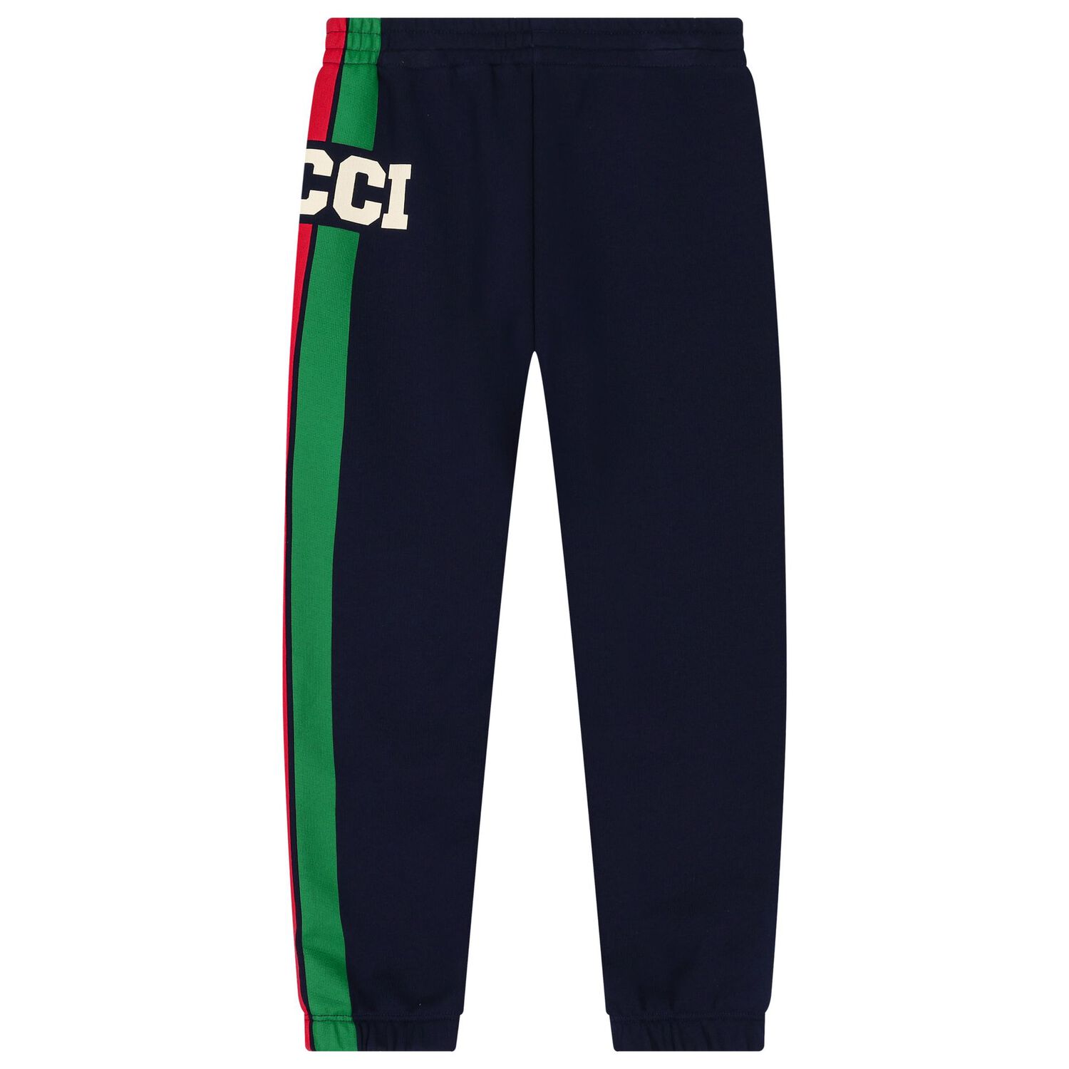 Boys Navy Blue Logo Web Striped Joggers, 1, hi-res image number null