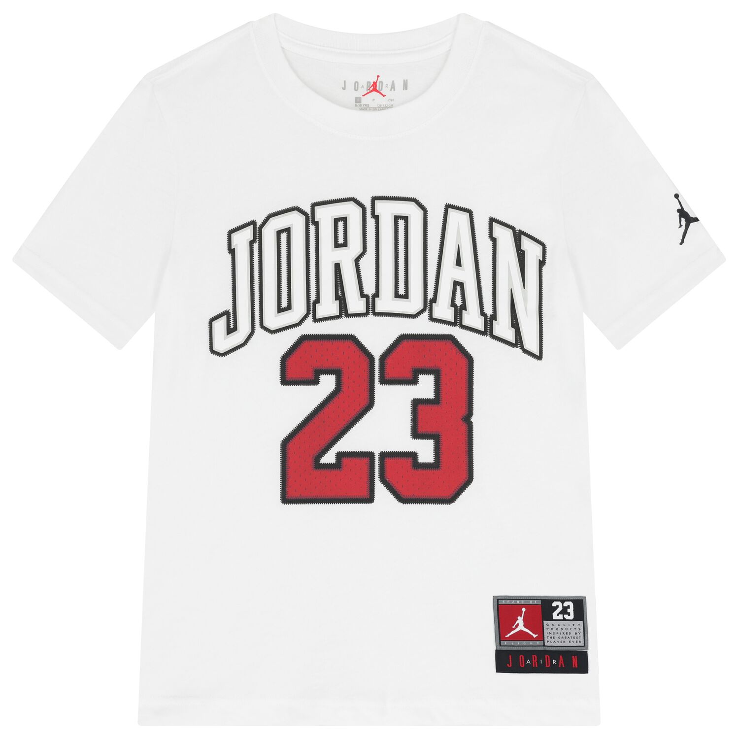 Boys White Jordan T-Shirt, 1, hi-res image number null