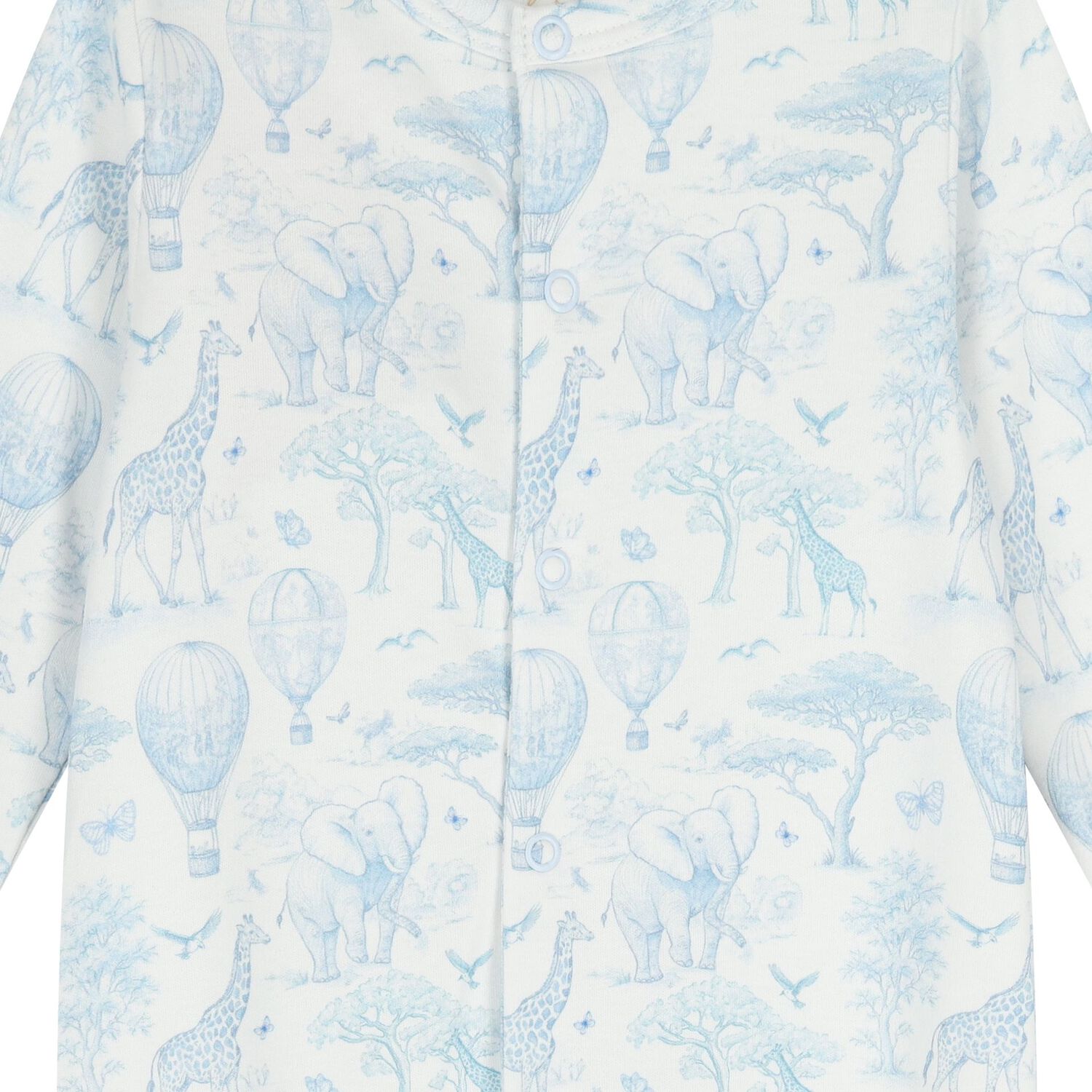 Baby Boys White & Blue Africa Babygrow Gift Set, 1, hi-res