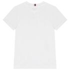Boys White Logo T-Shirt, 2, hi-res