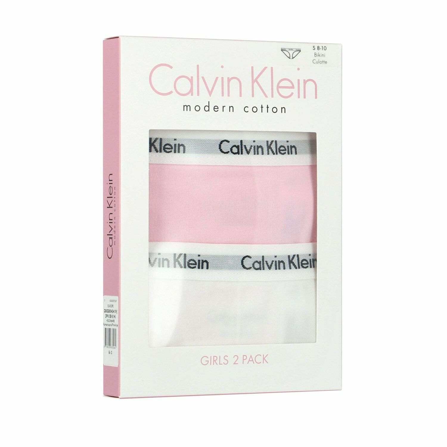 سراويل داخلية بالشعار باللون الابيض والوردى للبنات (قطعتين), 1, hi-res