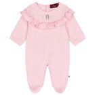 Baby Girls Pink & Gold Logo Babygrow Gift Set, 2, hi-res