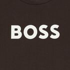 Boys Mini Me Brown Logo T-Shirt, 11, hi-res