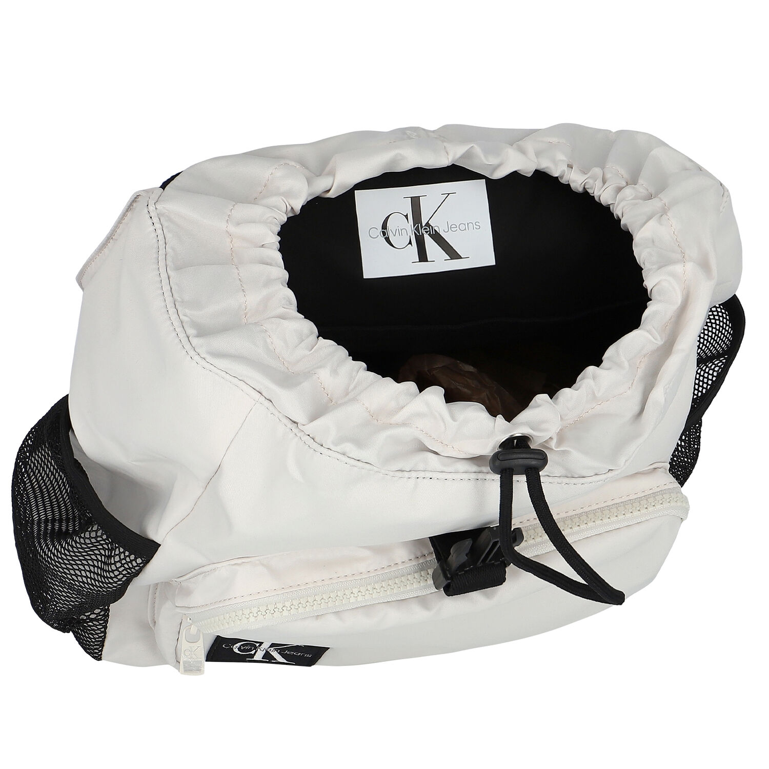 Ivory & Black Logo Backpack, 1, hi-res