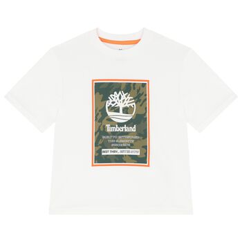 Boys White Logo T-Shirt