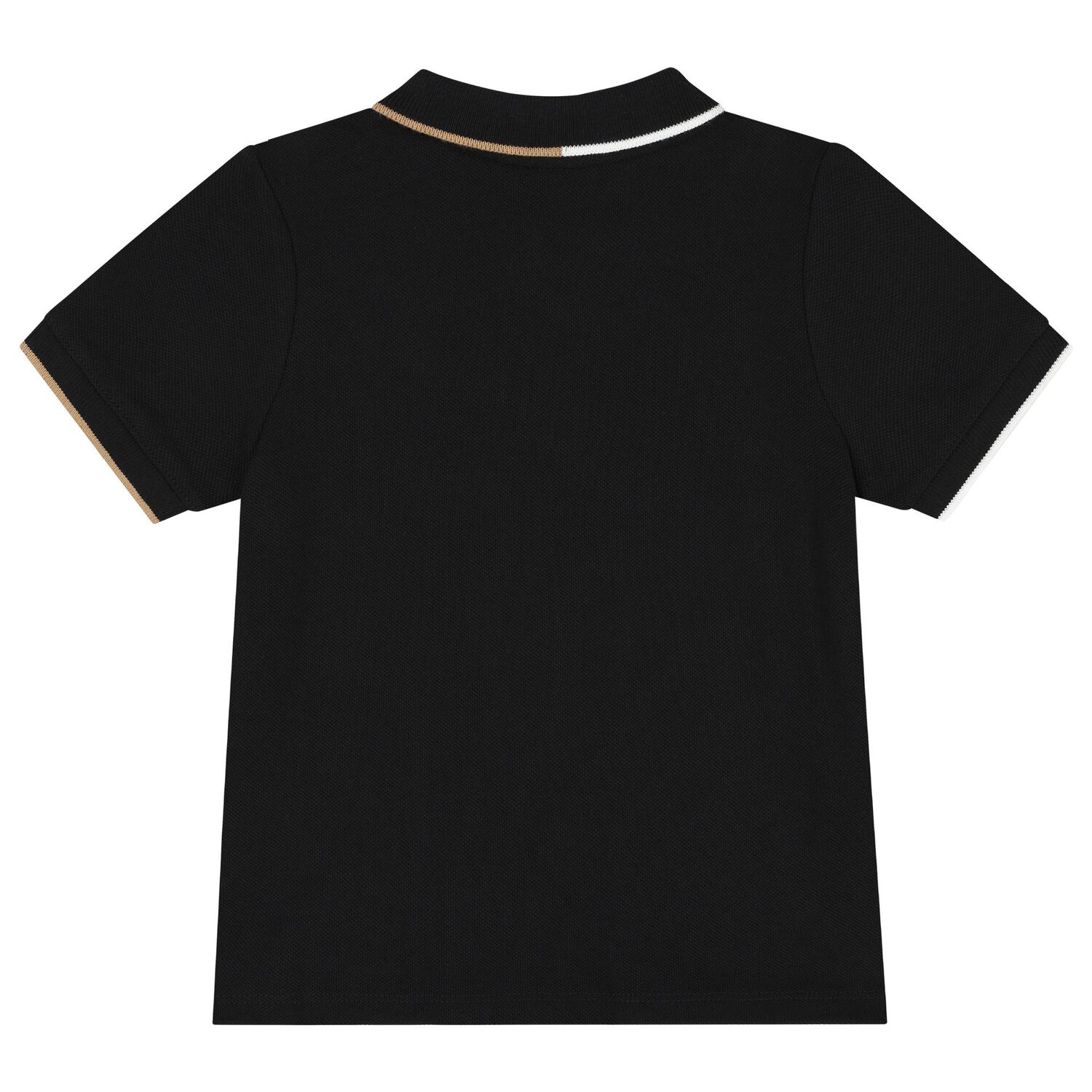 Younger Boys Black Logo Polo Shirt, 1, hi-res image number null