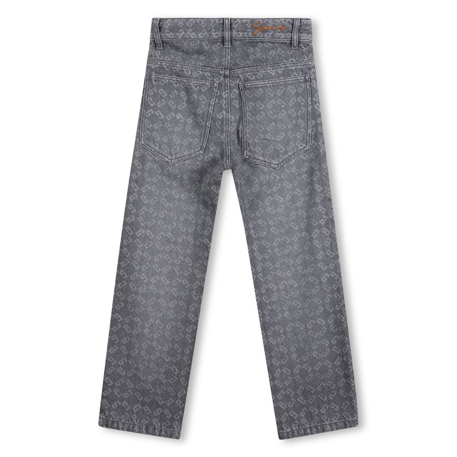 Boys Grey Logo Denim Jeans, 1, hi-res image number null