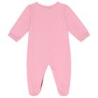 Baby Girls Pink Logo Babygrow Gift Set, 2, hi-res