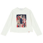 Girls Ivory Long Sleeve Top, 1, hi-res