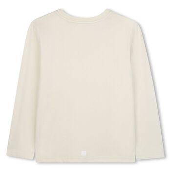 Ivory Logo Long Sleeve Top