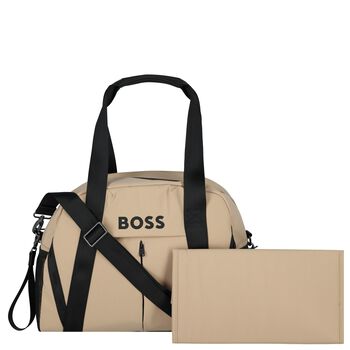 Beige Logo Baby Changing Bag