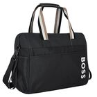 Black Logo Baby Changing Bag, 1, hi-res