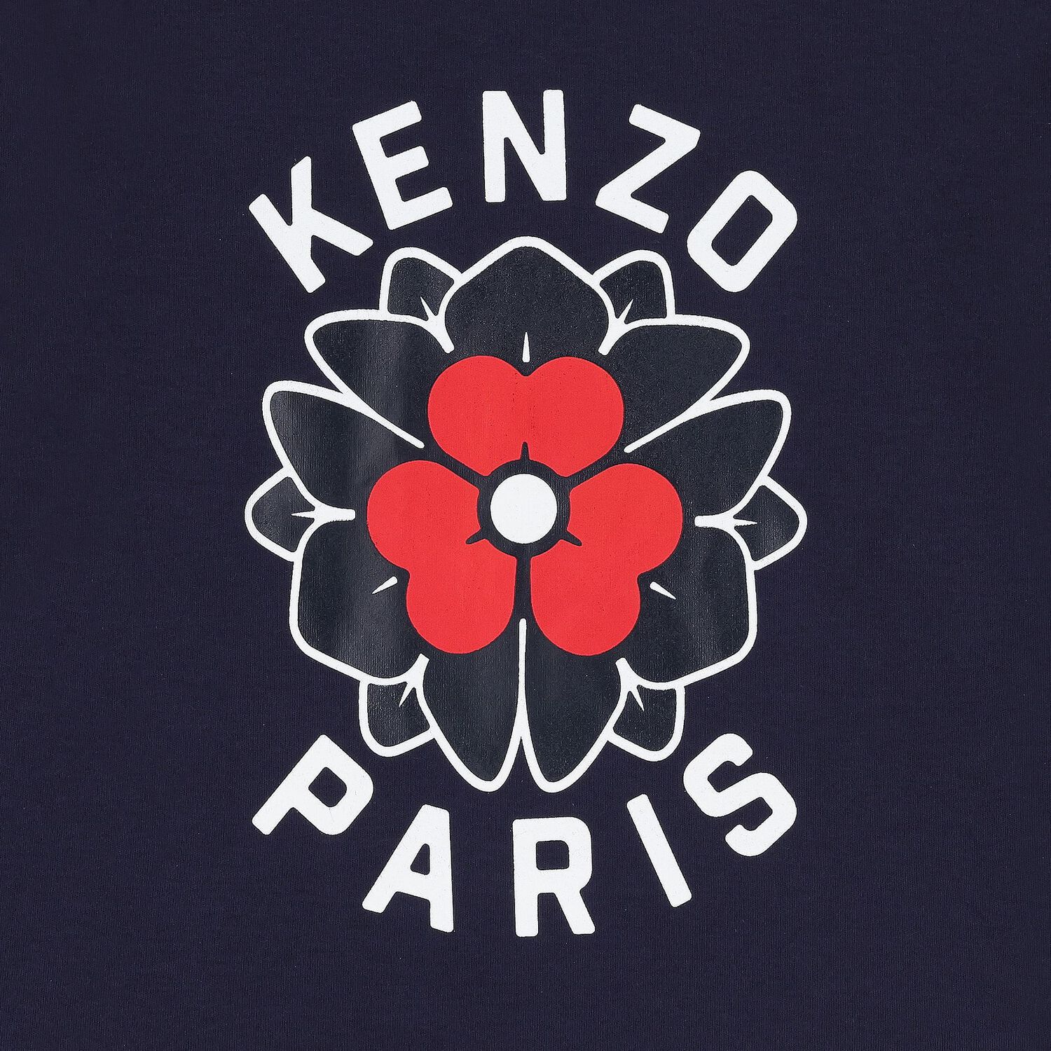 تي شيرت بنات بالشعار باللون الأزرق الداكن, 2, hi-res