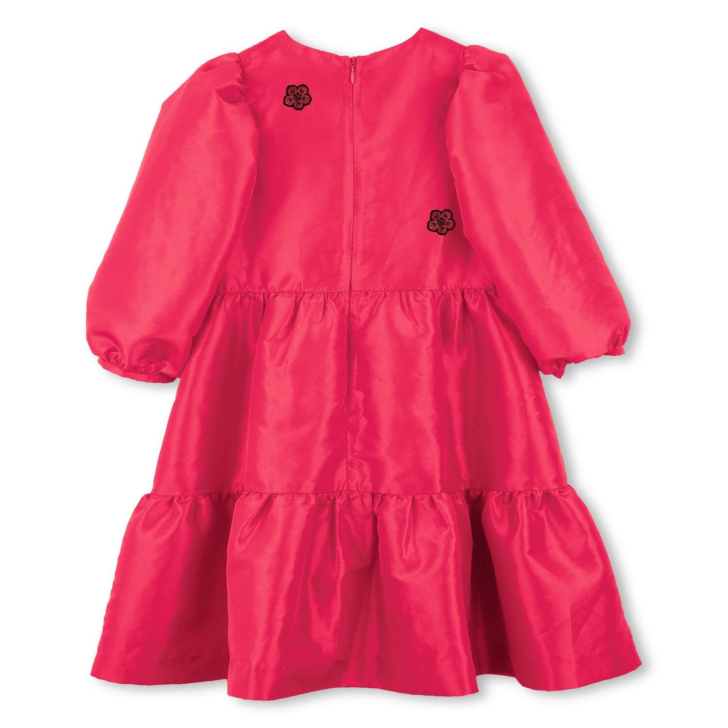 فستان زهري متعدد الطبقات للبنات, 1, hi-res