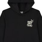 Boys Black Logo Hooded Top, 1, hi-res