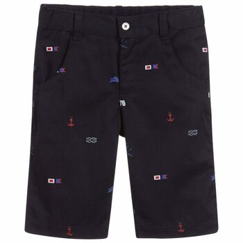Boys Navy Blue Bermuda Shorts