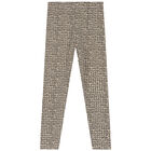 Girls Black & Beige Leggings Set, 1, hi-res