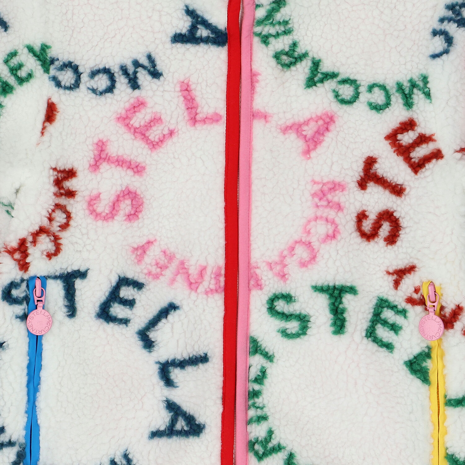 جاكيت بنات بشعار شيربا باللون العاجي, 1, hi-res