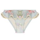 Girls Blue Floral Bikini, 1, hi-res