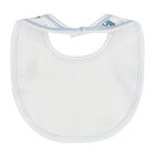 Baby Boys White Boats At Sea Bib, 1, hi-res