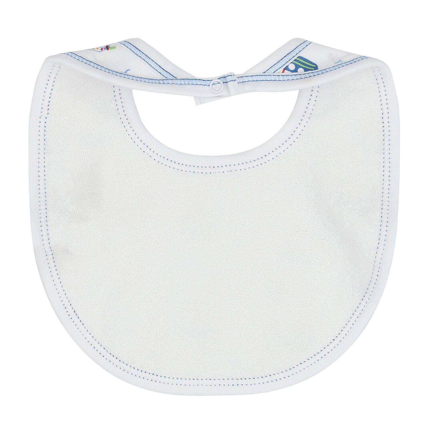 Baby Boys White Boats At Sea Bib, 1, hi-res