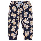 بدلة بنات رياضية بالشعار باللون الكحلي, 1, hi-res