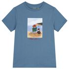 Boys Blue Polo Bear T-Shirt, 1, hi-res